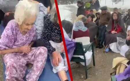 MALATYA'DA DEPREM SONRASI BAKIMEVİNDEN ÇIKARILAN HASTALAR SOĞUKTA BEKLETİLİYOR