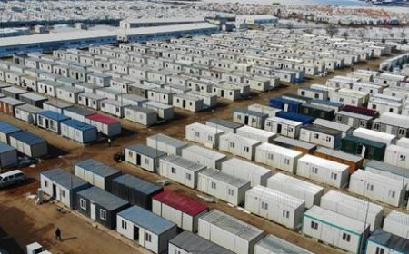 MALATYA'DA 10 BİN KİŞİNİN BARINACAĞI KONTEYNER,KENTE AİLELER YERLEŞMEYE BAŞLADI