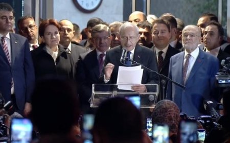 ALTILI MASA TOPLANTISI SONA ERDİ :KEMAL KILIÇDAROĞLU'NUN CUMHURBAŞKANI ADAYLIĞI  DUYURULDU