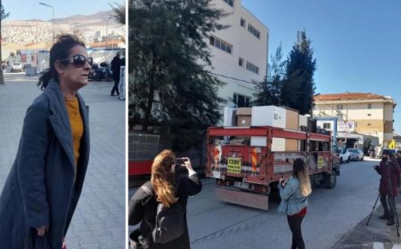 İZMİR'DE KONTEYNER KENTTE KALAN DEPREMZEDELER POLİS ZORUYLA TAHLİYE EDİLİYOR