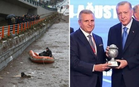 SU BASKINI YAŞANAN ALT GEÇİDİN MÜTEAHHİDİ ŞAŞIRTMADI: ERDOĞAN'IN ELİNDEN ÖDÜL ALMIŞ