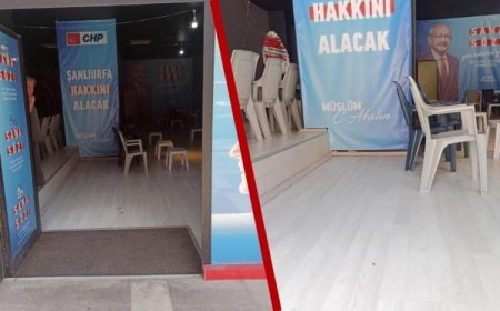 CHP'NİN ŞANLIURFA OFİSİNE SALDIRI