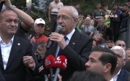 KILIÇDAROĞLU HATAY'DA ÇADIR KENT ALANINI ZİYARET ETTİ