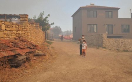 ÇANAKKALE'DE YANGIN SÜRÜYOR: TARIM ARAZİLERİ YANDI, 1 KÖY BOŞALTILDI