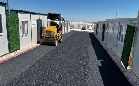 KONTEYNER KENTTE ASFALTLAMA ÇALIŞMALARI DEVAM EDİYOR