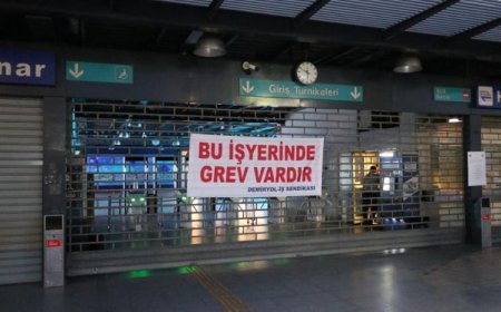 İZMİR'DE METRO VE TRAMVAY EMEKÇİLERİ GREVE GİTTİ
