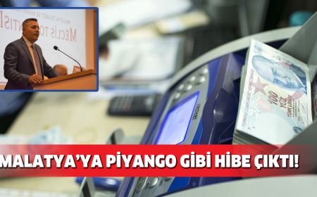 MALATYA’YA PİYANGO GİBİ HİBE ÇIKTI!