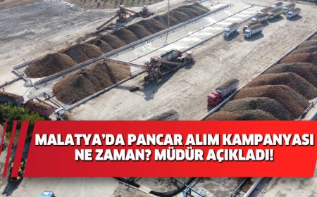 MALATYA’DA PANCAR ALIM KAMPANYASI NE ZAMAN BAŞLIYOR? MÜDÜR AÇIKLADI!