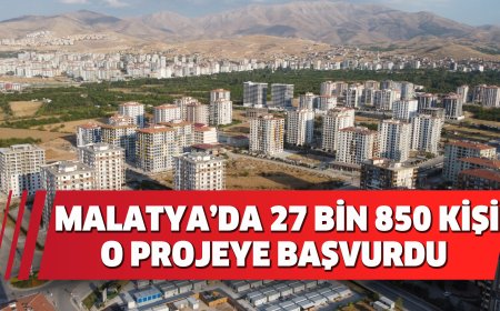 Malatya’da 27 Bin 850 Kişi O Projeye Başvurdu