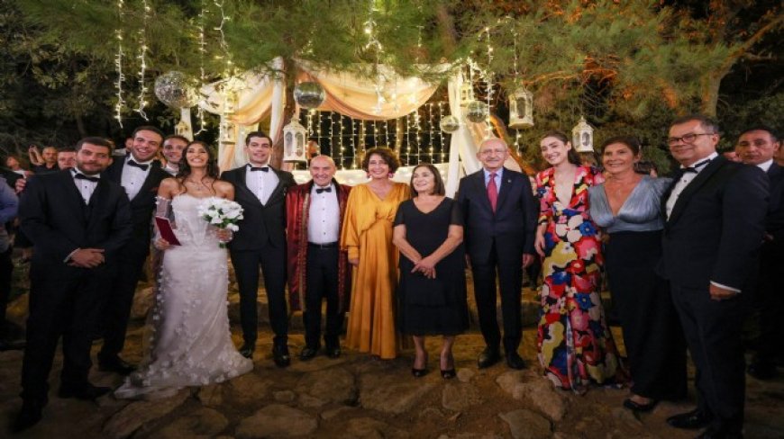 Tunç ve Neptün Soyer çiftinin kızları evlendi, Kemal Kılıçdaoğlu ve eşi Selvi Kılıçdaroğlu nikah şahidi oldu