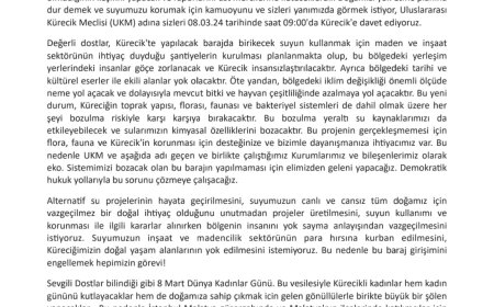 Suyumuzu korumak istiyoruz!