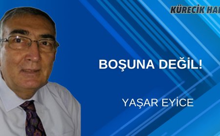 BOŞUNA DEĞİL!