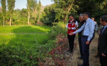 Vali Çelik Çukurca'da çiftçileri ziyaret etti