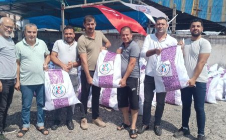 Öz Sağlık İş’ten Grevdeki Yolbulan Emekçilerine Gıda Desteği