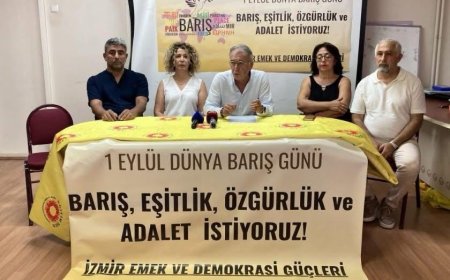 İzmir’de 1 Eylül Barış Yürüyüşü “Savaşa Karşı Barış, Sessizliğe Karşı Ortak Mücadele”
