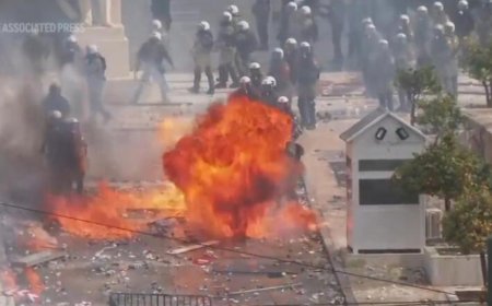 Yunanistan’da Tembi Faciasının İkinci Yılında Anma Gerginliği  Polis Müdahalesi, 20 Gözaltı
