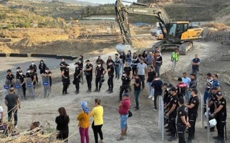 Samandağ’da TOKİ inşaatı için mandalina bahçelerine kamulaştırma Yurttaşlara polis müdahalesi