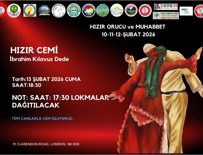 LONDRA’DA HIZIR CEMİ DİASPORA’DA İNANCIN, UMUDUN VE BİRLİĞİN GÜÇLÜ BULUŞMASI
