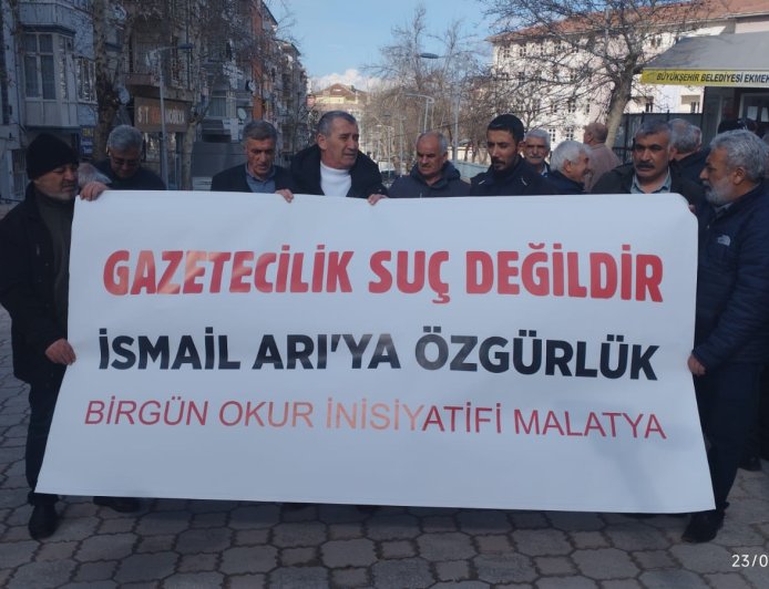 Malatya’da Basın Özgürlüğü Vurgusu İsmail Arı’ya Destek Açıklaması