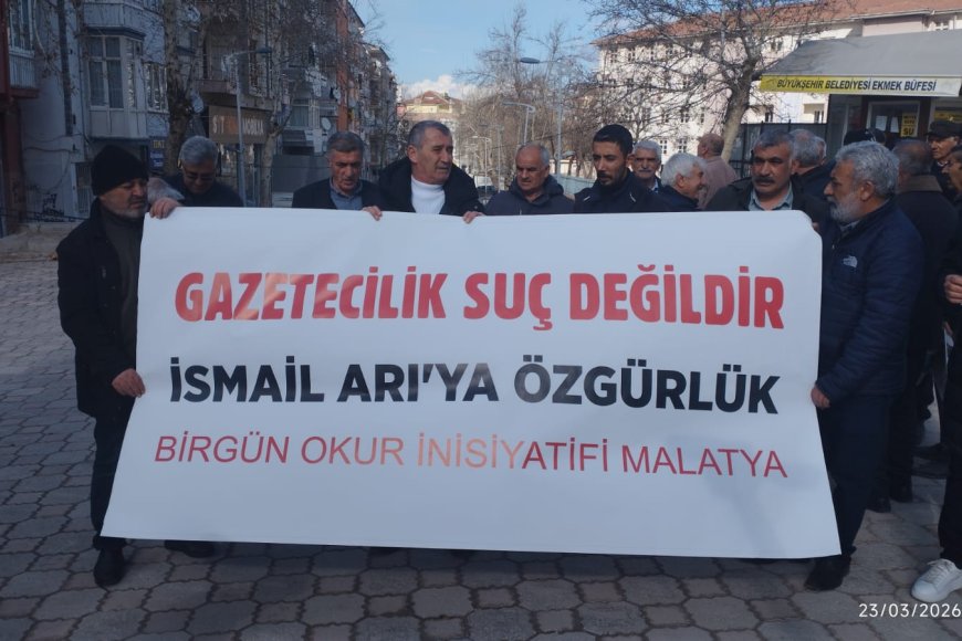 Malatya’da Basın Özgürlüğü Vurgusu İsmail Arı’ya Destek Açıklaması