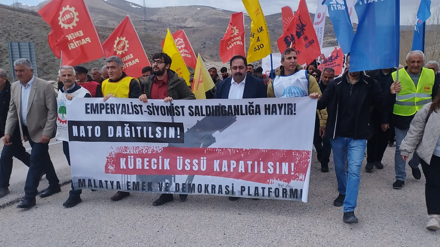 KÜRECİK’TE NATO PROTESTOSU 77. YIL DÖNÜMÜNDE “ÜSLER KAPATILSIN” ÇAĞRISI