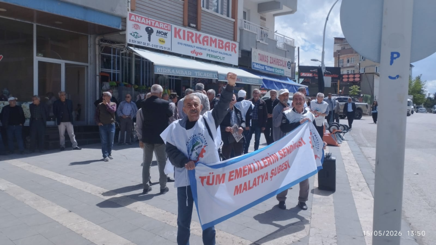 MALATYA’DA EMEKLİLERDEN GÜÇLÜ MESAJ GEÇİNEMİYORUZ, SUSMUYORUZ