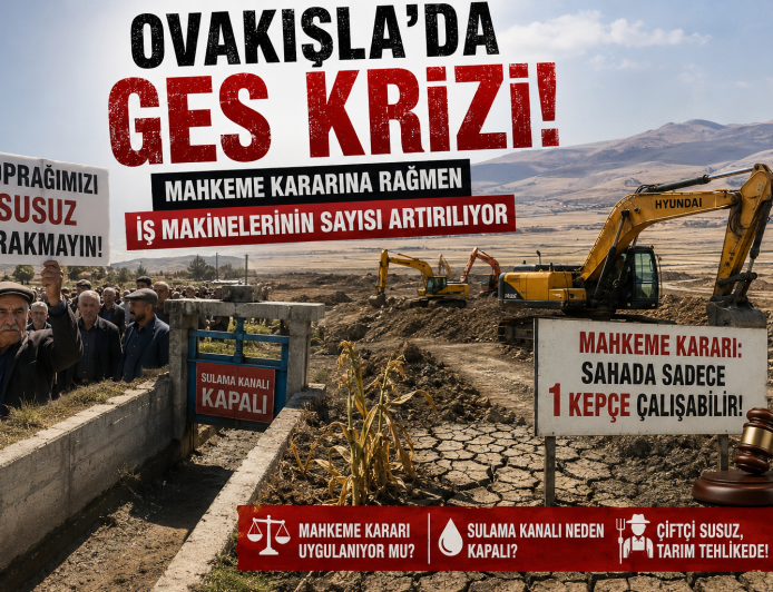 OVAKIŞLA’DA GES TARTIŞMASI BÜYÜYOR: MAHKEME KARARI VE SULAMA KRİZİ GÜNDEMDE