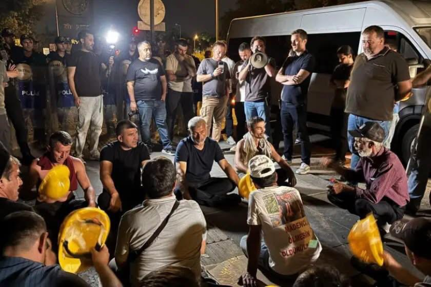 Madencilerin 16 günlük direnişine gözaltı  Saray’dan Yıldızlar SSS Holding için inceleme çağrısı