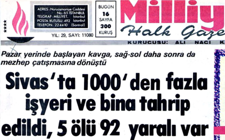 UNUTULAN TARİH 3-4 EYLÜL 1978 SİVAS