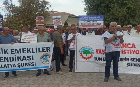 MALATYA’DA EMEKLİLER MEYDANA ÇIKTI  SEYYANEN ZAM MÜCADELESİNDE GÖZLER ANAYASA MAHKEMESİ’NDE
