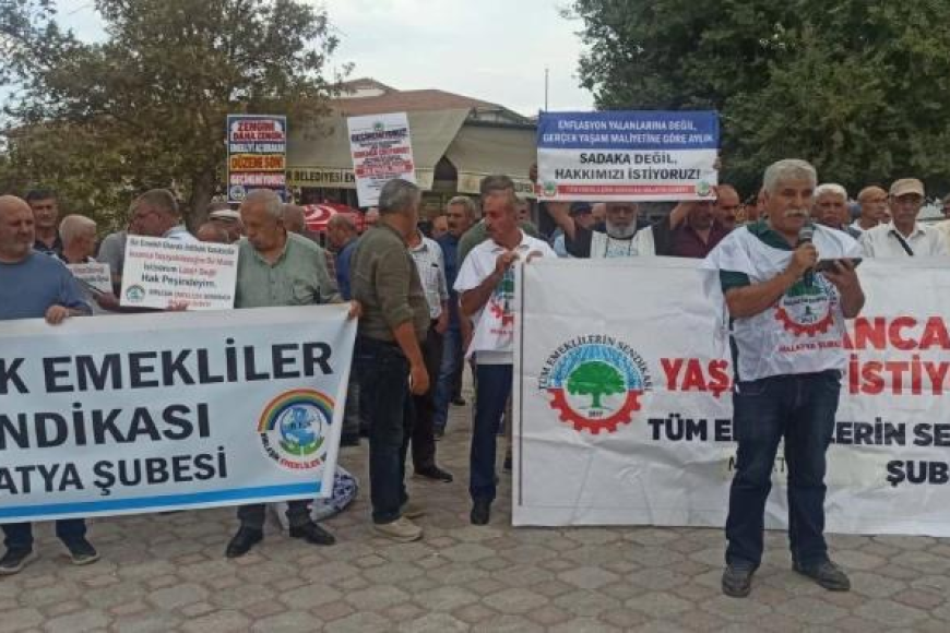 MALATYA’DA EMEKLİLER MEYDANA ÇIKTI  SEYYANEN ZAM MÜCADELESİNDE GÖZLER ANAYASA MAHKEMESİ’NDE
