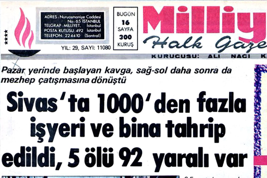 UNUTULAN TARİH 3-4 EYLÜL 1978 SİVAS