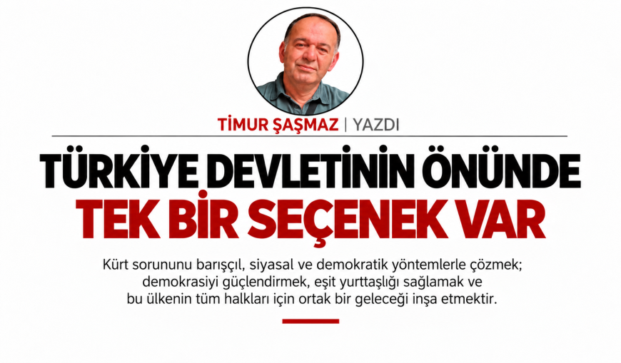 TÜRKİYE DEVLETİNİN ÖNÜNDE TEK BİR SEÇENEK VAR