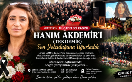 HANIM AKDEMİR LONDRA’DA YOĞUN KATILIMLI TÖRENLE SONSUZLUĞA UĞURLANDI