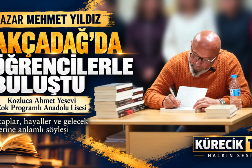 Yazar Mehmet Yıldız, Akçadağ’da öğrencilerle buluştu: Kitaplar, hayaller ve gelecek üzerine anlamlı söyleşi
